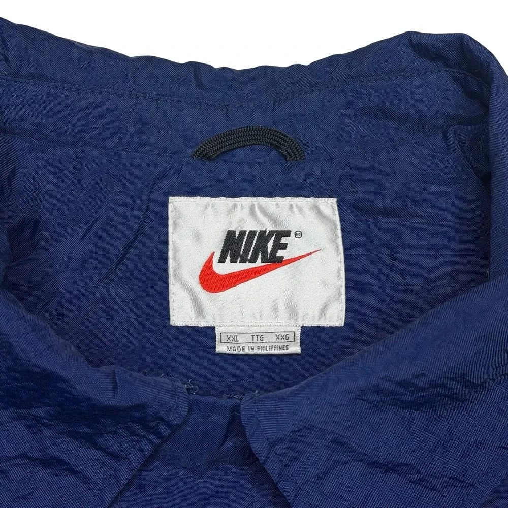 Vintage 90s‎ Nike windbreaker track coach blue jacket 2XL